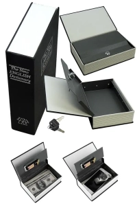 Kitap Görünümlü Anahtarlı Çelik Mini Kasa